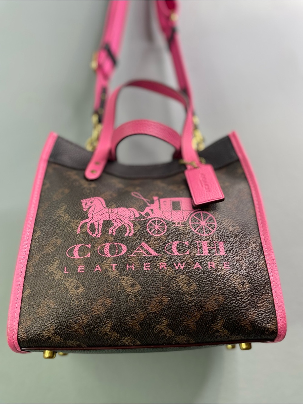 Coach Field Tote 22 in Truffle Petunia - Picture 4 of 15